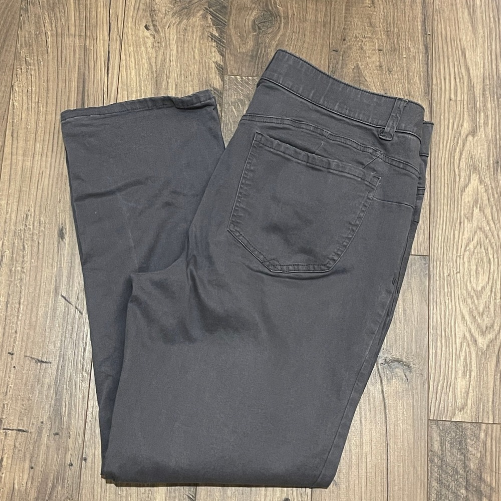 Democracy Ab solution Straight Leg Pants Charcoal Gray 14P B1560VMX229 Womens
